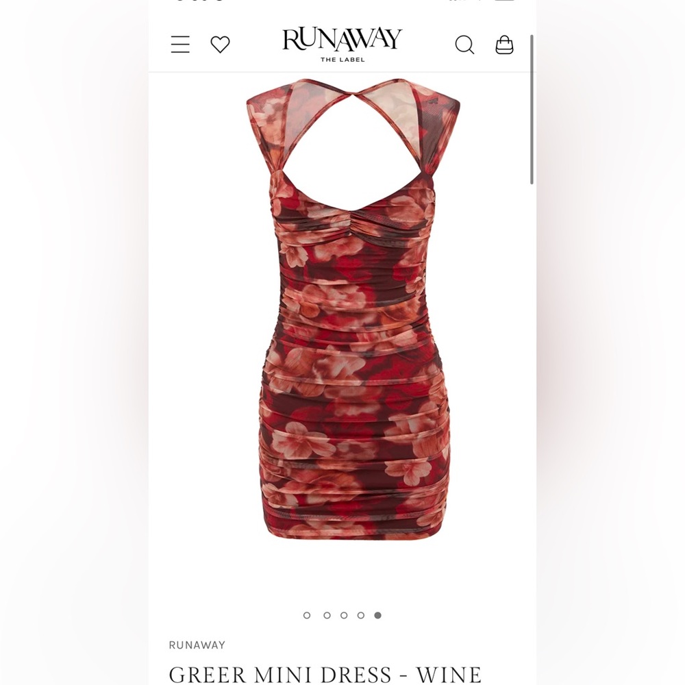 Wine floral mini dress